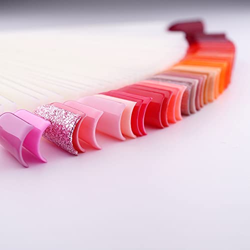 Apex® Professional 50pcs Nail Colour Display Ring, Swatch Sticks, Pop Sticks, Nail Art Palette Tip Wheel Display (Natural)