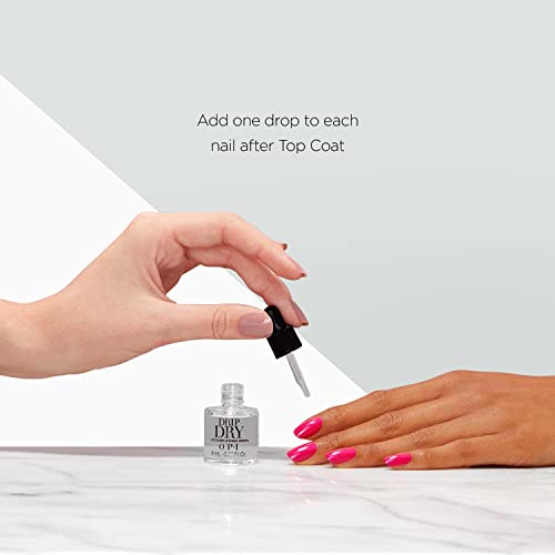 OPI Drip Dry Drying Drops for Nail Polish, Quick Varnish Drying Time, Accelerates Drying Time and Prevents Nail Polish Scuffs and Chips, while Tr