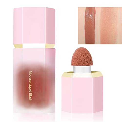 HERBENJOY Cream Blush Soft Blushers For Cheeks Make Up Skin Tint Liquid Blush For Mature Skin,Lightweight Breathable Feel,Dewy Finish Smudge Proo