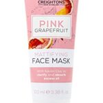 Creightons Pink Grapefruit Mattifying Face Mask (100ml) - With Kaolin Clay to clarify and absorb excess oil, works into pores to draw out dirt, e