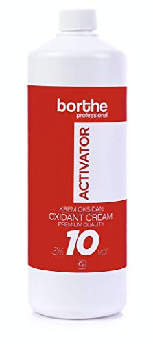 Borthe Professional Creme Hair Developer Activator Peroxide for Hair Colouring Long Lasting Colour and Grey Coverage 6% 20 Volume 1000ml