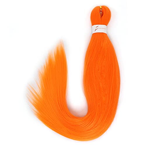 Leeven 3 Packs Pre Stretched Braiding Hair Extension Yaki Texture EZ Braids Hair for Coi Leray Braids Black Braiding Crochet Hair Extensions /30