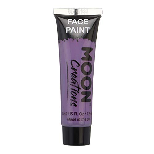 Moon Creations Face & Body Paint Tubes | White | 12ml | Ready to Use Face Paint | No Flake | Cruelty Free, Made in UK | Face Paint for Kids, Adul