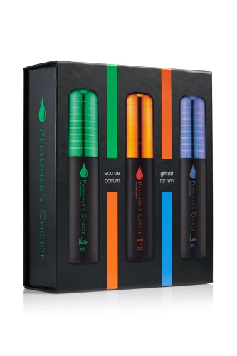 PERFUMER'S CHOICE No 9 by Victor, No 10 by Mojo and No 11 by Leo - Fragrance for Men - 3 x 50ml Eau de Parfum Gift Set, by Milton-Lloyd