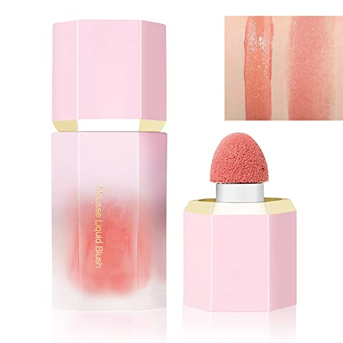 HERBENJOY Cream Blush Soft Blushers For Cheeks Make Up Skin Tint Liquid Blush For Mature Skin,Lightweight Breathable Feel,Dewy Finish Smudge Proo