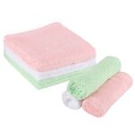 6 Pack Flannel Face Cloth, 12 x 12 Inch Soft Bamboo Face Cloth Face Towels Reusable Facial Clean Cloth Baby Wash Cloth for Women Kids Adult Spa S