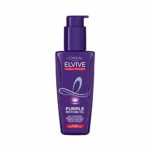 L'Oreal Paris Elvive Colour Protect Purple Anti-Brassiness Hair Oil For Highlighted Brunette, Blonde & Grey Hair 100ml