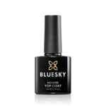 Bluesky Gel Polish No Wipe Top Coat, Soak Off LED UV Gel Nail Top Coat, High-Gloss Finish, Clear, 10ml
