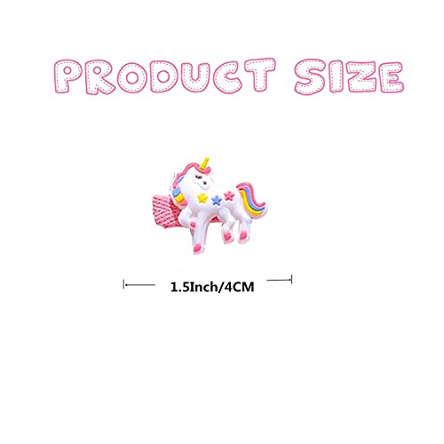Girls Hair Clips, Hair Clips Kids Barrettes Girls' Hair Accessories for Little Girls Baby Kids, Cute Unicorn Rainbow Horses Toddler Small Hair Ba