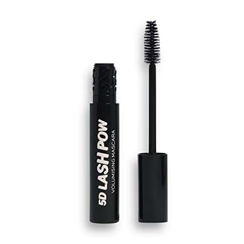Makeup Revolution, 5D Lash Pow Mascara, Volumusing & Lengthening Formula, Black, 12.2ml