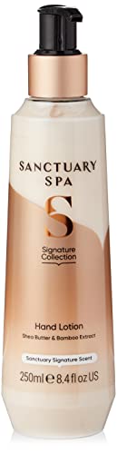 Sanctuary Spa Shea Butter Hand Lotion, No Mineral Oil, Cruelty Free and Vegan Hand Cream for Dry Skin, 250 ml