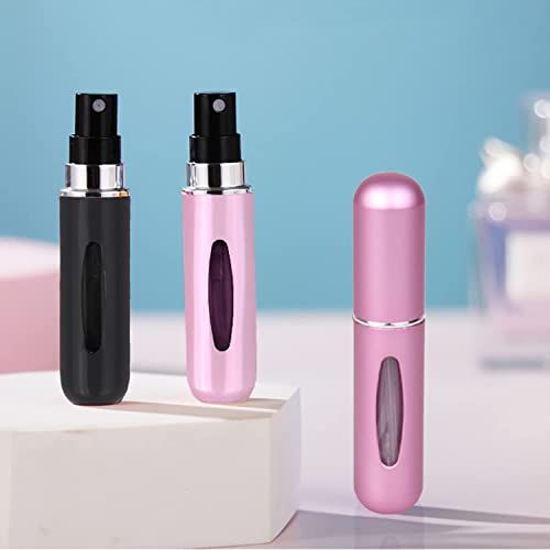 OBSGUMU 4PCS Perfume Atomiser Refillable, Mini Perfume Travel Bottle 5ML Spray Bottles, Portable for Perfume Aftershave Travel Holiday, Business