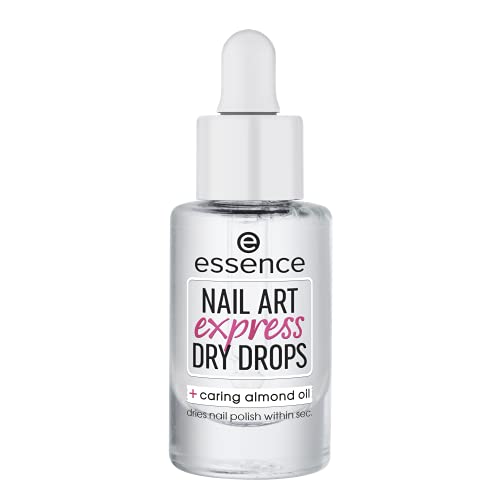 Essence Nail Art Express Dry Drops, Nail Polish, Quick Dryer, Transparent, Acetone, Vegan, Microplastic Particles Free (8 ml)