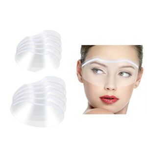 10 Pcs Eye Shield After Cataract Surgery Cataract Eye Shield, Plastic Transparent Shower Face Eye Protector Eyebrow Shield Eyelash Shield for Mic