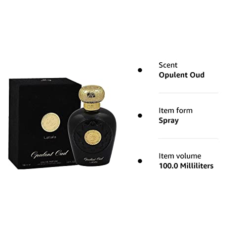 Opulent Oud Musk Blue Black White By Lattafa Halal Attar EDP Spray Perfume 100ml french Arabian Perfumes(Opulent Oud)