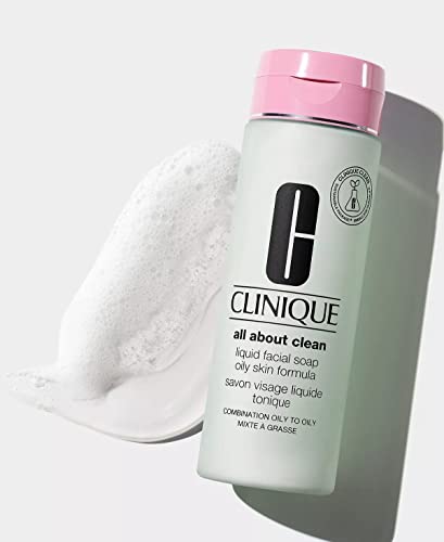 Clinique all about clean liquid facial soap oily skin formula , 200 ml ( Package may vary)