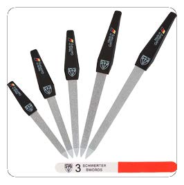 3 Swords Germany - SAPPHIRE METAL NAIL FILE 2 PIECES with 1 PIECE 3-way nail buffer – NAIL CARE FOR YOU MADE IN GERMANY