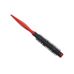 Anti Static Hairbrush Mini Ultra Thin Hair Styling Brush Nylon Bristles Hairbrush for Hair Styling, Drying, Curling, red,black