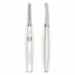 Heated Eyelash Curler, TOUCHBeauty Electric Eyelash Curler USB Rechargeable Eyelash Curler with 3 Temperature Settings Silicone Comb Lash Curler