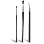 Lusofie 3pcs Eyeliner Brush Set, Professional Eye Makeup Brushes Angled Eyeliner Concealer Ultra Flat Thin Brush Beveled Eyebrow Brush