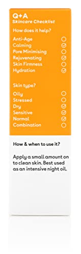 Q+A Super Food Facial Oil. A complexion enhancing face oil packed with 100% natural ingredients. 30ml/1fl.oz