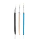 3Pcs Nail Art Brushes Fine Liner,Nail Art Design Tools for DIY Nail Painting Drawing(7/9/11mm)
