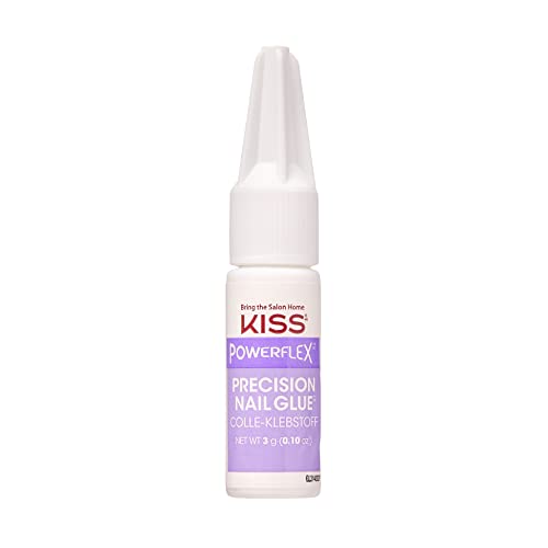 KISS Powerflex Precision Nail Glue, Flex Formula for Ultra Hold of False Nails, Instantly Repairs Breaks and Tears