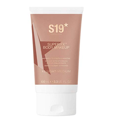 S19 SUPER FX Body Makeup, LIGHT/MEDIUM - Smoothes & Evens Skin Tone & Texture, Hide Scars & Blemishes - 100ml