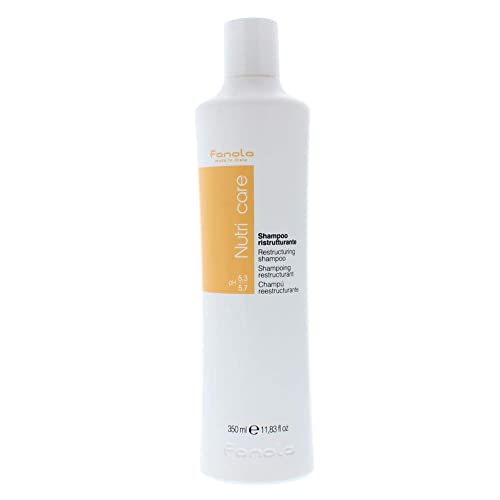 Fanola Restructuring Shampoo, Hydration and Nourishment to Dry, Stressed and Damaged Hair, Enriched Formula with Milk Proteins, 350