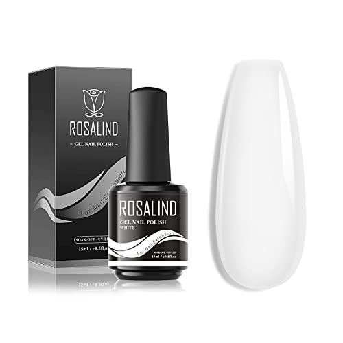 ROSALIND Nail Extension Gel 15ml Opal White 5 in 1 Builder White Gel UV LED Quick Building Poly Extension Gel Nails Art DIY Manicure at Home for