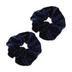 Velvet Scrunchie | Soft Jersey Fabric Hair Scrunchie Bobble Elastic Hair Band | 2Pcs Hair Scrunchies elastic Spring Ponytail Holder Hair Bobbles