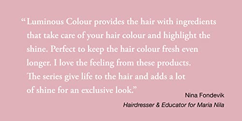 Maria Nila Luminous Colour, Shampoo 350 ml, Reduces Colour Loss from Washing, Pomegranate Counteracts Dehydration, 100% Vegan & Sulfate/Paraben f