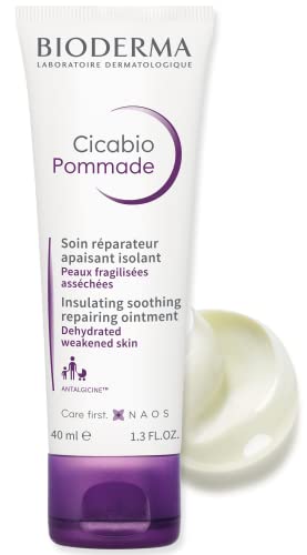 Bioderma Cicabio Pommade - Repairing, Soothing & Nourishing Ointment Cream Moisturiser, Relieves Discomfort & Reduces the Urge to Scratch, 40ml