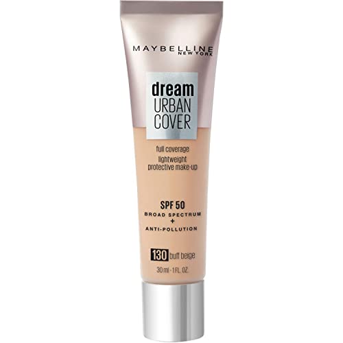 Mayb Make-Up Maybelline Dream Urban Cover All-In-One Protective Makeup, 130 Buff Beige
