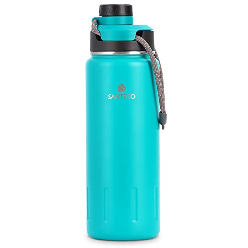 SANTECO Stainless Steel Insulated Drinking Bottle 710 ml I Leak-Proof Vacuum Flask I BPA-Free with Screw Cap Insulated Bottle for Sports, Running
