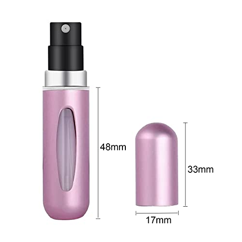 MIBICIRI Perfume Atomiser Bottles 5ml, Portable Refillable Perfume Atomizer Bottle, Mini Travel Perfume Atomizer (5Pcs)