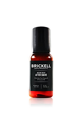 Brickell Men's Instant Relief Aftershave for Men, Natural and Organic Soothing After Shave Balm to Prevent Razor Burn, 118 ml, Scented