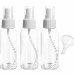 Symbah Small Spray bottle 50ml atomiser empty clear fine mist plastic Refillable spray bottles for Traveling, Make-up, Skincare Cleaning Liquids