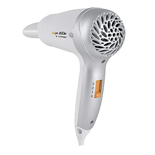 HotelPro 1600w Hotel B&B Hair Dryer - 3 Heat Settings - 2 Speed Settings - Concentrator Nozzle - Hang Up Loop - Safety Cut-Off - White - H1313WH
