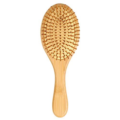 Bamboo Paddle Hairbrush Hair Massage Brush Wooden Anti Static Hair Brush Detangling Hair Brush Eco-Friendly Natural Wooden Bamboo Air Paddle Deta