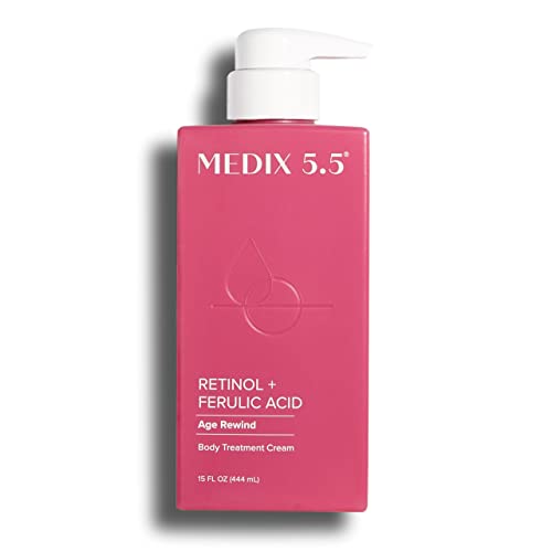 Medix 5.5 Retinol Cream with Ferulic Acid Anti-Sagging Treatment. Targets Crepey Wrinkles and Sun Damaged Skin. Anti-Aging Cream Infused With Bla
