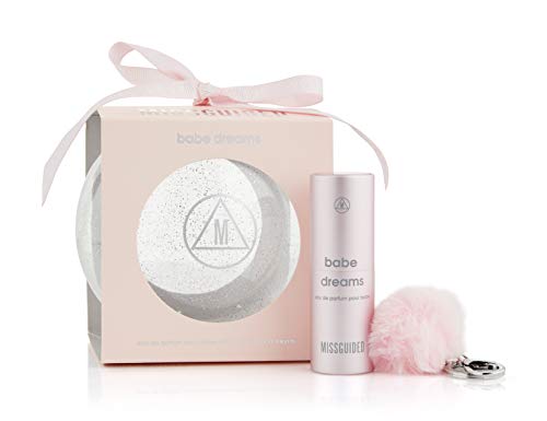Missguided Babe Dreams Eau de Parfum pour Babe with Mini Pom Pom Keyring, Chypre Fragrance with a Modern Twist