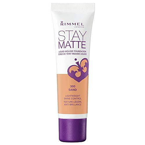 Rimmel London Stay Matte Liquid Mousse Foundation, Good Coverage and Oil-Free Formula, Soft Beige, 30 ml