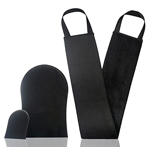 stusgo 3 in 1 Self Tanning Mitt Applicator Kit Mini Face Tan Mitt Back Lotion Applicators Lotion Applicator for Your Back Put Lotion on Back Even