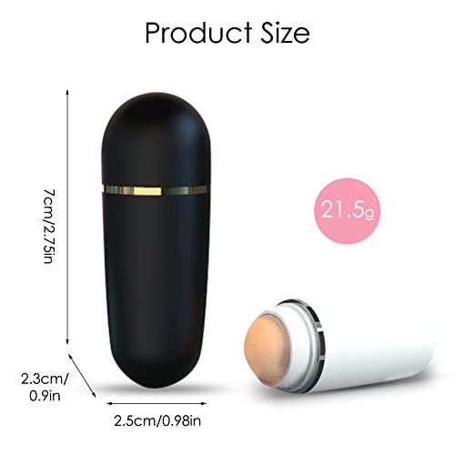 Modloan Volcanic Oil Absorbing Roller, 2 Pcs Reusable Facial Skincare Tools, Oil Control on the Go Volcanic Face Roller for Men and Women at Home
