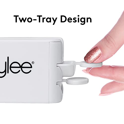 Mylee Glitter Catcher - Two-Tray Design, Apply Glitter, Dip & Acrylic Powder, Nail Dipping Powder Recycling Tool, Glitter and Dip Powders, Nail D