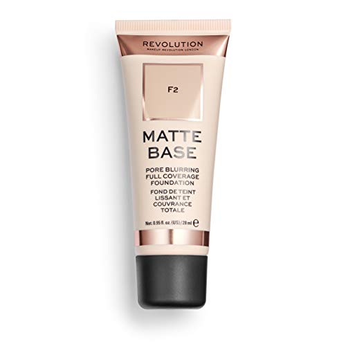 Makeup Revolution, Matte Base, Foundation, F2, 28ml