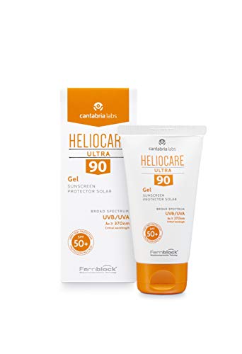Heliocare Ultra Gel SPF 90 50ml / Gel Face Sunscreen / Daily Uva and Uvb Anti-Ageing Sun Block / Combination, Oily & Normal Skin/ Matte Finish