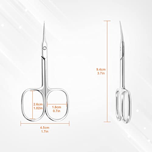 1st Deer Nail Scissors - Stainless Steel Cuticle Scissors for Manicure and Pedicure, Perfect Pointed Beauty Scissors for Eyelash Grooming, Eyebro