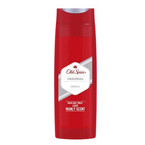 Original After Shave Lotion for Men 150ml and Original Shower Gel 400ml XL Old Spice in a Gift Bag - Bundle by Deluxio Gifts